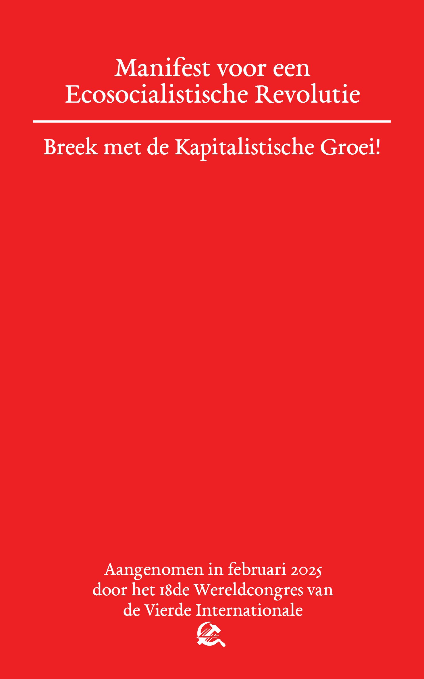 Cover Manifest voor een ecosocialistische revolutie
